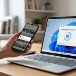 Android phone transferring files wirelessly to a Windows PC without a USB cable